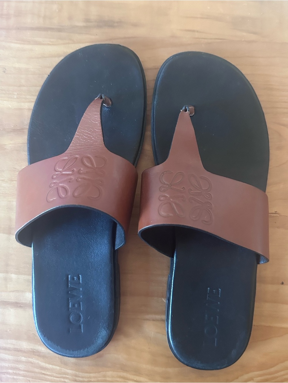 LOEWE Brown Leather Sandals